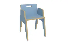 Frigg stablebar stol m. armlener skyblå B34 x D30 x H33 cm