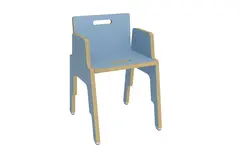 Frigg stablebar stol m. armlener skybl&#229; B34 x D30 x H33 cm