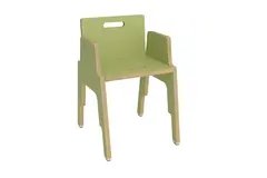 Frigg stablebar stol m. armlener o.grønn B34 x D30 x H33 cm