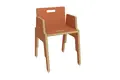 Frigg stablebar stol m.arml. terracotta B34 x D30 x H33 cm