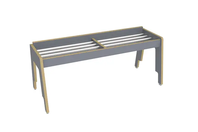 Frigg stablebar skoreol lys grå B100 x D32 x H41 cm 