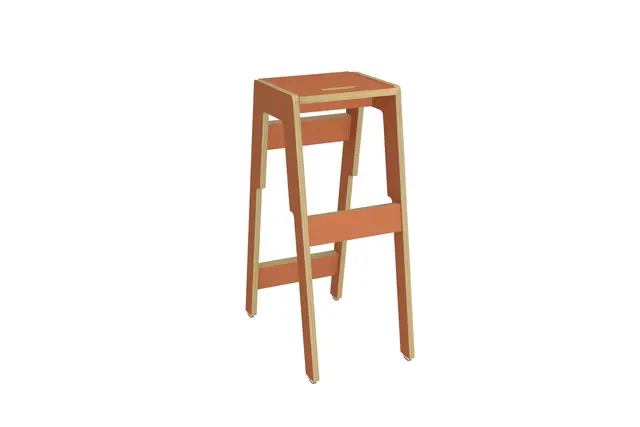 Frigg stablebar høystol terracotta B36 x D30 x H80 cm 