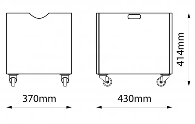 Kubus lekekasse med hjul B37 x D43 x H42 cm 
