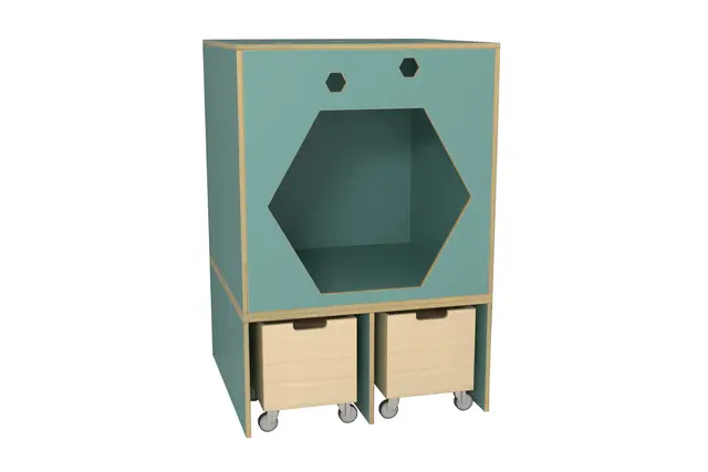 Frigg lesehule sjøgrønn B100 x D100 x H148 cm 