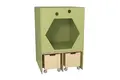 Frigg lesehule olivengrønn B100 x D100 x H148 cm