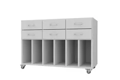 Moss skolereol med skuffer B105 x D46 x H72 cm