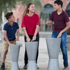 Djembes trio &#216;25/&#216;30/&#216;35 x H70/H78/H85 cm