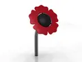 Poppy petal drum forankring i jord B56 x D63 x H108 cm