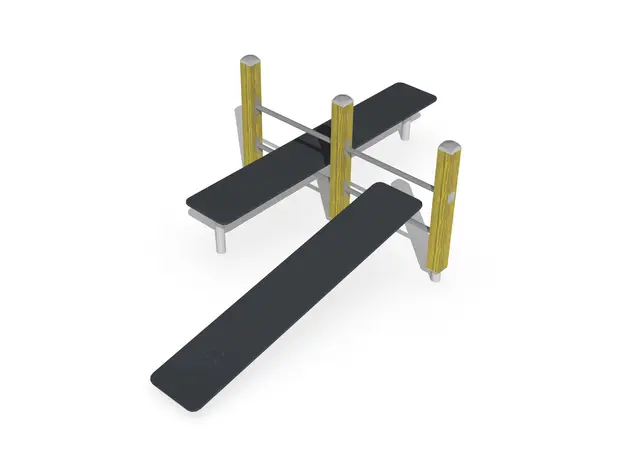 Clover sit-up benk dobbel L319 x B170 x H100 cm 