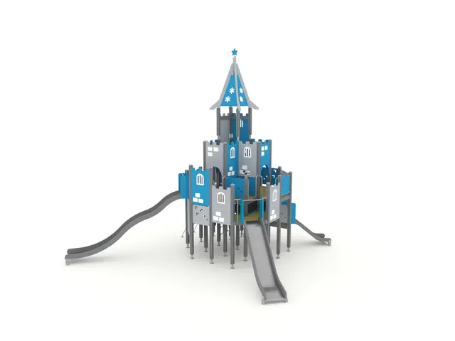 Finno lekeapparat Stort slott med sklier L609 x B919 x H516 cm 