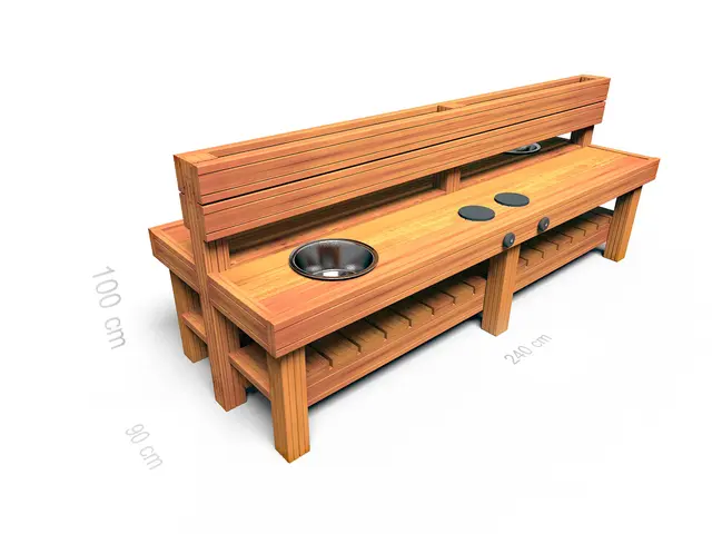 Utekjøkken dobbelt L240 x D100 x H100 cm 