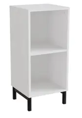 Stig reol 2 rom st&#229;ende hvit Med ben, B42 x D40 x H92 cm