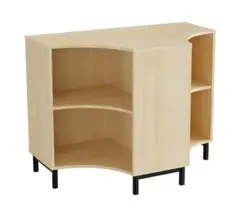 Stig reol T-modul 4 rom bj&#248;rk Med ben, B120 x D73 x H92 cm