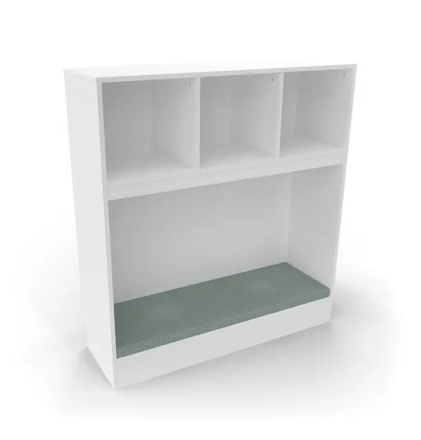 Stig sittemodul 21 hvit Med sokkel, B120 x D40 x H130 cm 