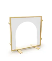 Lekevegg lav med krype&#229;pning hvit B89 x D9 x H82 cm