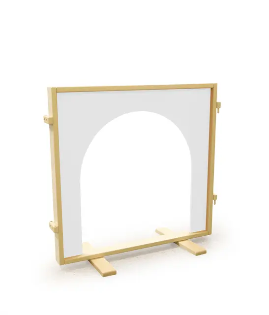 Lekevegg lav med krypeåpning hvit B89 x D9 x H82 cm 