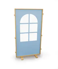 Lekevegg h&#248;y med vindu B89 x D9 x H153 cm