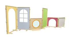 Lekevegg h&#248;y med vindu B89 x D9 x H153 cm