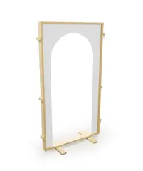 Lekevegg med d&#248;r&#229;pning hvit B89 x D9 x H153 cm