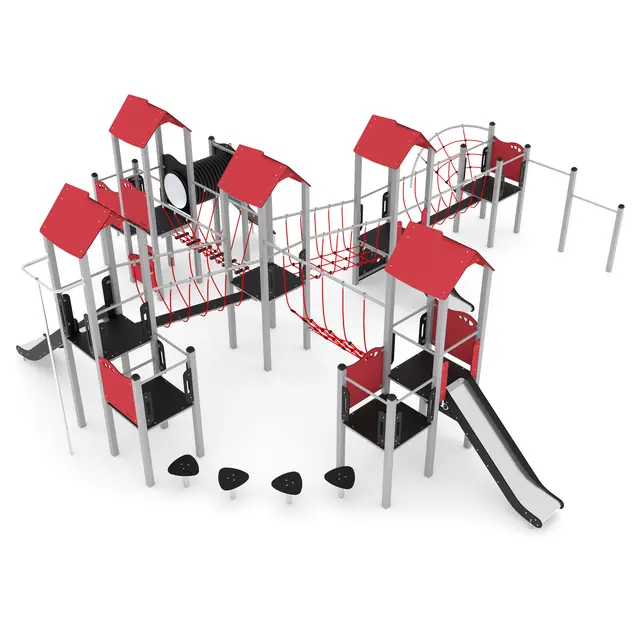 Steel klatreanlegg L980 x B932 x H351 cm 
