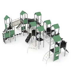 Steel stort klatreanlegg L1145 x B910 x H409 cm