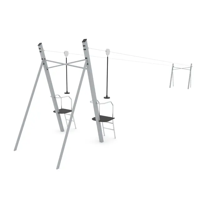 Climboo dobbel zipline fra tårn 