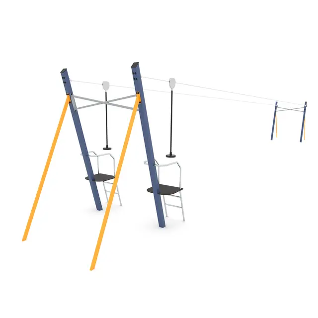 Climboo dobbel zipline fra tårn 