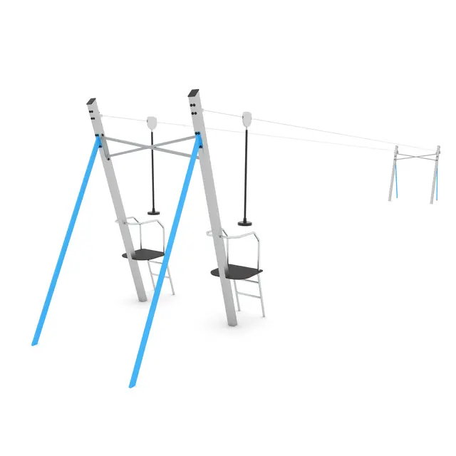 Climboo dobbel zipline fra tårn 