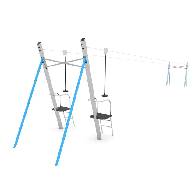 Climboo dobbel zipline fra tårn 