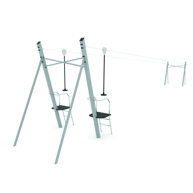 Climboo dobbel zipline fra tårn 
