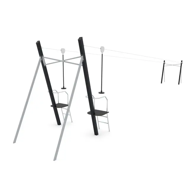 Climboo dobbel zipline fra tårn 
