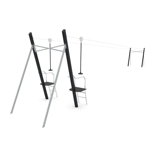 Climboo dobbel zipline fra tårn 