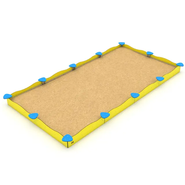 Solo sandkasse firkantet L178 x B178 x H30 cm 