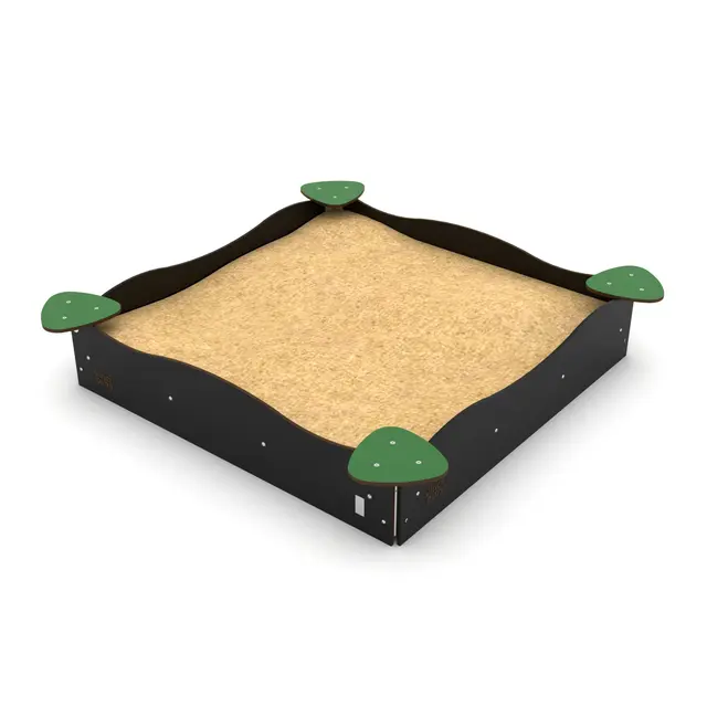 Solo sandkasse firkantet L178 x B178 x H30 cm 