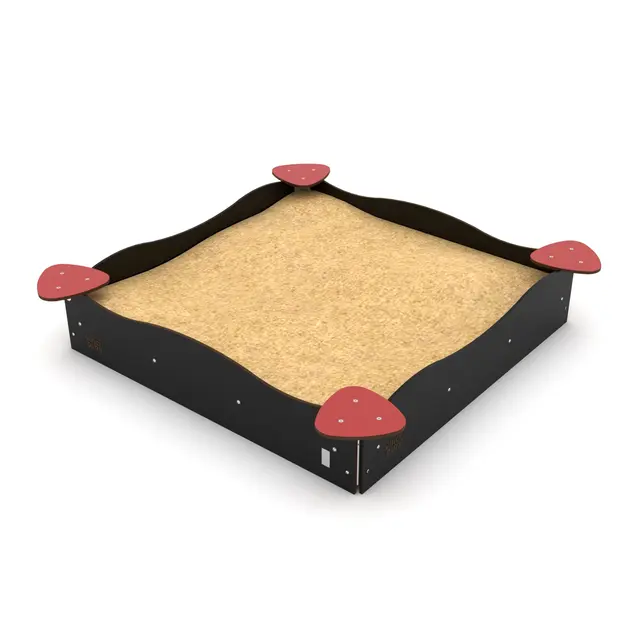 Solo sandkasse firkantet L178 x B178 x H30 cm 
