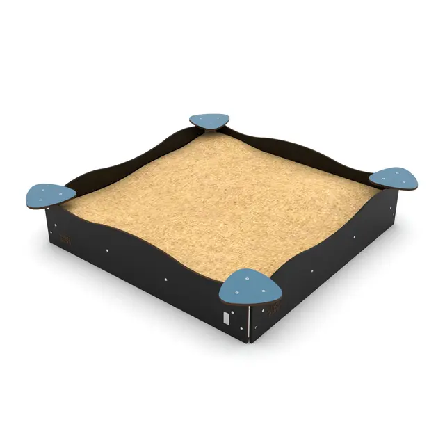 Solo sandkasse firkantet L178 x B178 x H30 cm 