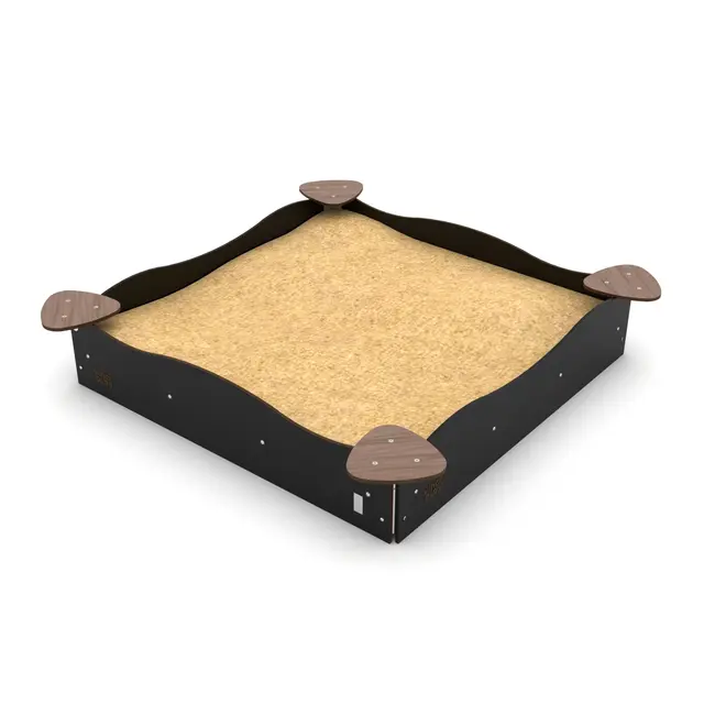 Solo sandkasse firkantet L178 x B178 x H30 cm 