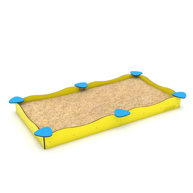 Solo sandkasse firkantet L178 x B178 x H30 cm 
