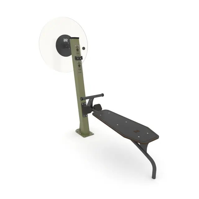 Fitness situpbenk med skulderhjul 