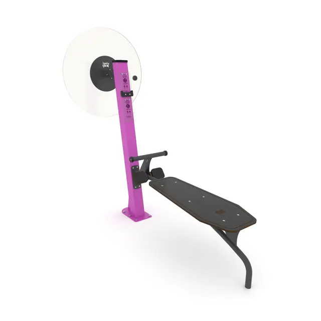 Fitness situpbenk med skulderhjul 