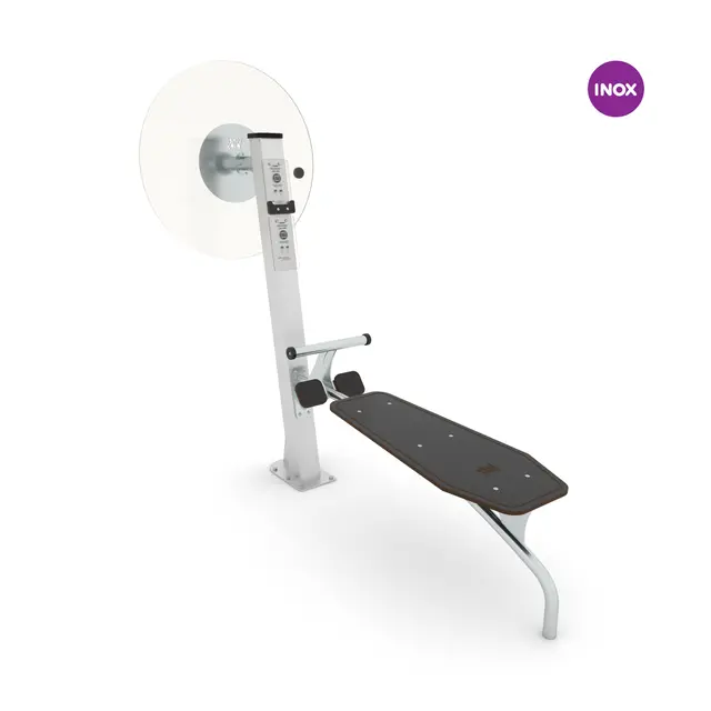 Fitness situpbenk med skulderhjul 