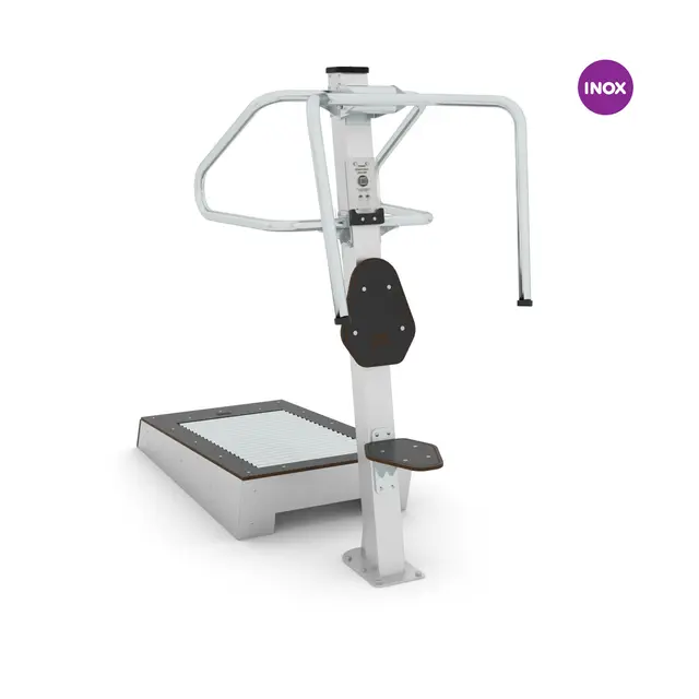 Fitness skulderpress og løpebånd 