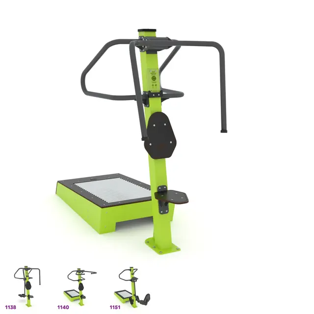 Fitness skulderpress og løpebånd 