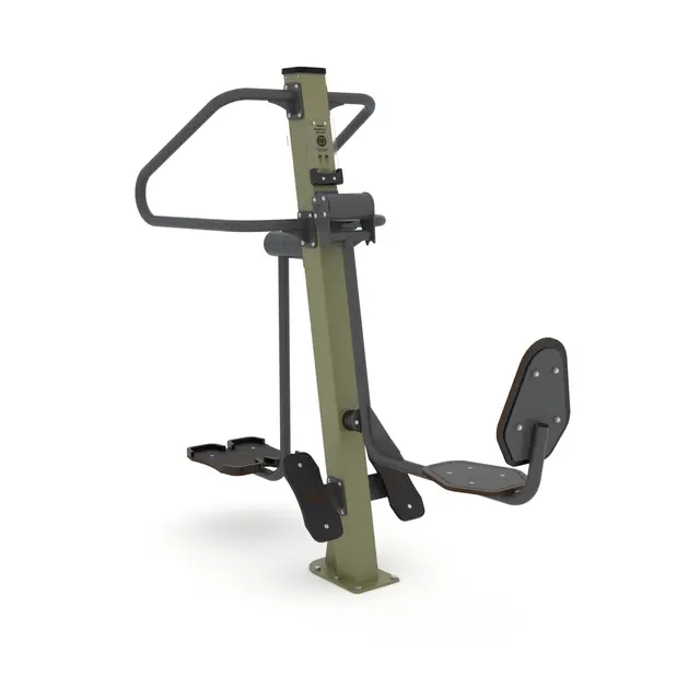 Fitness beinpress og sidestep 