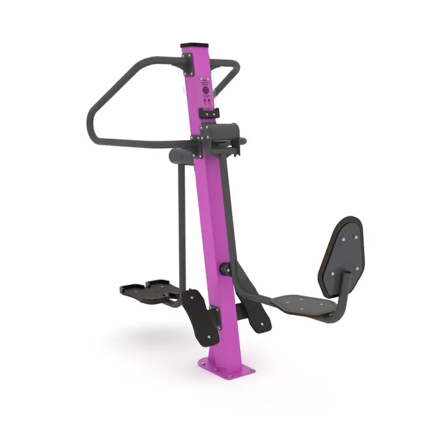Fitness beinpress og sidestep 