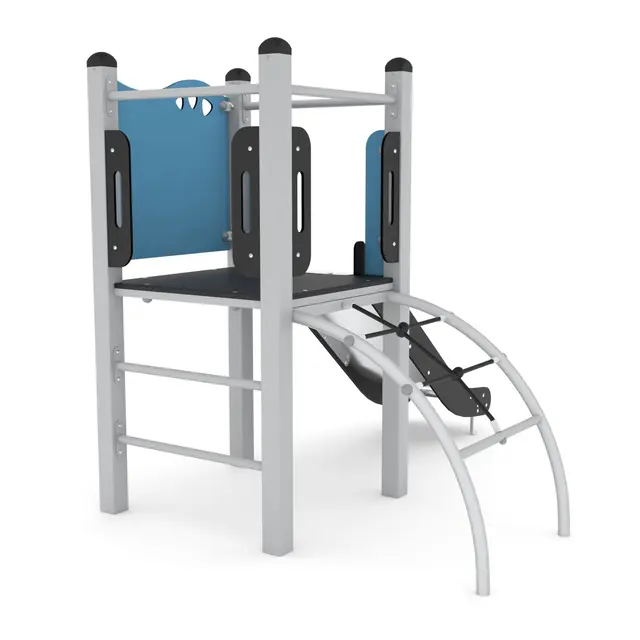 Steel klatrestativ med sklie L209 x B162 x H176 cm 