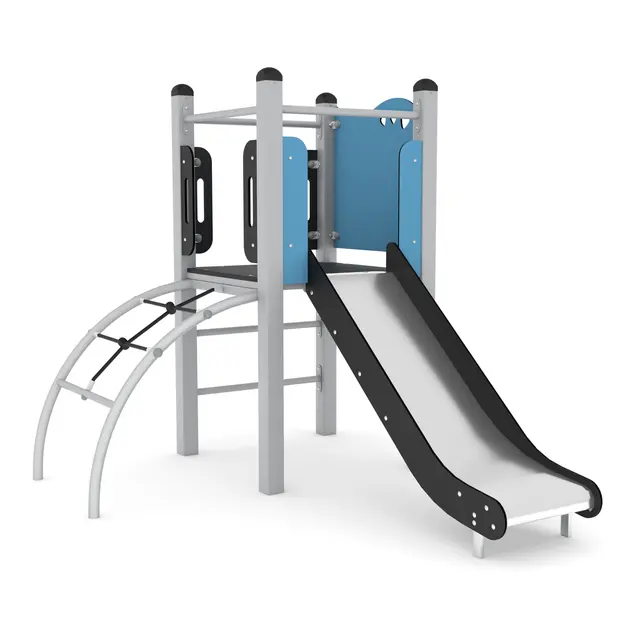 Steel klatrestativ med sklie L209 x B162 x H176 cm 