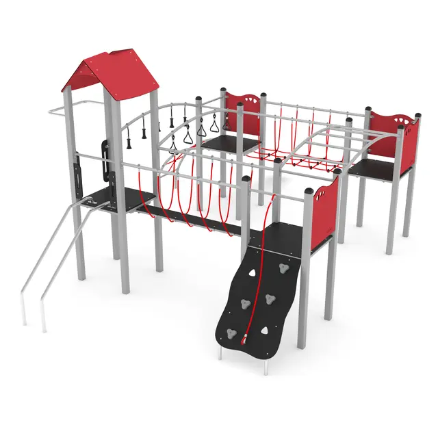 Steel lekeapparat hinderløype L537 x B457 x H321 cm 