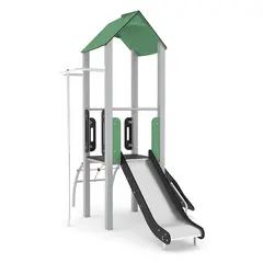 Steel leketårn med brannstang L283 x B185 x H291 cm
