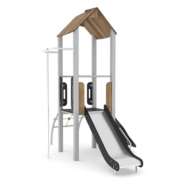 Steel leketårn med brannstang L283 x B185 x H291 cm 